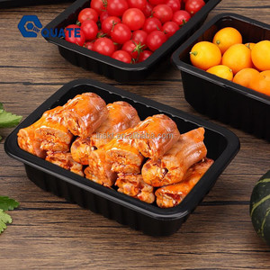 Barquette alimentaire en plastique PP pour fruits, volailles, viande, fruits <span class=keywords><strong>de</strong></span> mer, empilable en supermarché, barquette alimentaire MAP, technologie d'atmosphère modifiée - Product Image 2