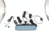 DVR 9.66 pouces plein écran tactile rétroviseur avec triple caméras livraison rapide