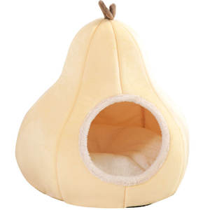 Kediler ve köpekler için armut şekilli Pet yatak, yarı kapalı tasarım rahat kapalı Pet yatak, kaymaz tabanı ile tüm sezon lüks Pet ev - Product Image 1