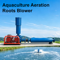 Souffleur à lobes électrique AC OEM 5HP 10HP 15HP à déplacement positif pour l'aération des étangs d'aquaculture (poissons et crevettes)