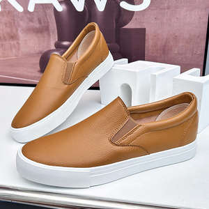 Factory Wholesale <b>Slip</b>-<b>On</b> PU Upper Casual Walking Shoes for <b>Men</b> <b>Sneakers</b> Daily Wear Walking Style Shoes - Product Image 2