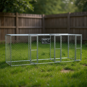 Jaula para Perros de Acero Galvanizado Plateado 236.22 X 78.74 X 78.74 Pulgadas para Mascotas, Uso Interior Duradero, Razas Grandes - Product Image 2