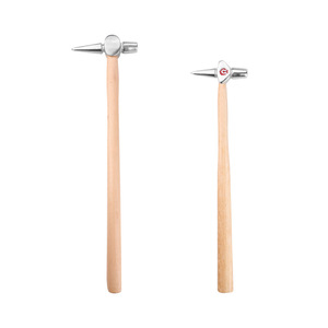 Martillo de inspección Tuosen de acero con alto contenido de carbono, mango de madera, cabeza redonda y puntiaguda para reparación de ferrocarriles - Product Image 3