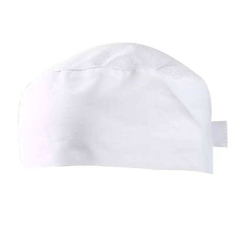 Breathable Mesh Top Skull Cap Catering Chef Hats Adjustable Kitchen Cooking Hat