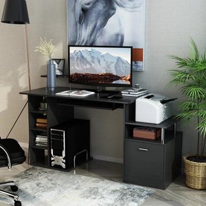 שולחן עבודה מודרני שולחן עבודה מחשב שולחן מחשב מחשב מחשב עם <span class=keywords><strong>2</strong></span> מגירות ומדפים - Product Image 3