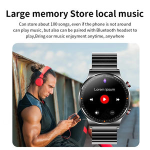 Reloj Inteligente <span class=keywords><strong>LIGE</strong></span> 2022 con Pantalla AMOLED, Llamadas, Resistencia al Agua IP67, Reproductor de Música, Correa de Acero Inoxidable para Hombre - Product Image 5