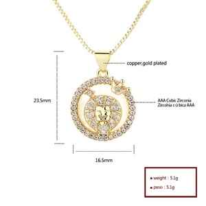 Collection Divine Elegance – Collier pendentif choker religieux indien en laiton plaqué or 18 carats et zircon pour femme – Vente en gros - Product Image 6
