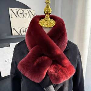 Écharpe élégante et écologique pour <span class=keywords><strong>femme</strong></span> en fourrure de lapin Rex multicolore, coupe-vent, <span class=keywords><strong>cache</strong></span>-<span class=keywords><strong>cou</strong></span> pour le <span class=keywords><strong>ski</strong></span> par temps froid - Product Image 5