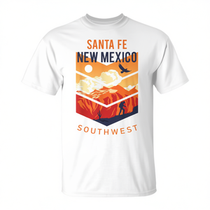 Santa Fe New Mexico Southwest T-shirt vintage in cotone unisex per adulti - Product Image 2