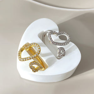 Anillo de Corazón de Plata de Ley S925 al por Mayor con Diamantes, Corte Brillante, Elegante Anillo de Compromiso, Pedido al por Mayor - Product Image 6