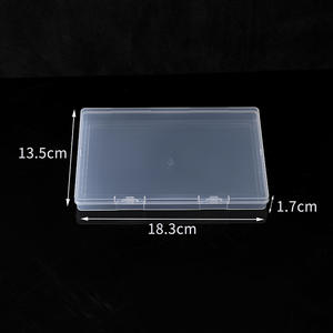 กล่องเก็บของพลาสติกใสทรงสี่เหลี่ยมผืนผ้า 18.3x13.5x1.7 ซม. กล่องจัดระเบียบสำนักงานแบบมีฝาปิด รุ่น B02 หมายเลขสินค้า 5404 - Product Image 1