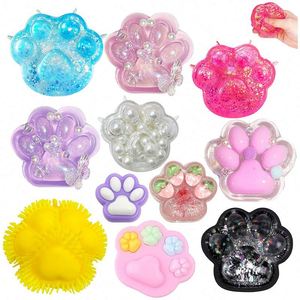 Wholesale Bulk 24PCS Kawaii <b>Cat</b> Paw <b>Squishy</b> Toys Anti-Stress Sensory Fidget Ball Slow Rise Mochi Texture Sensory Squeeze Toys - Product Image 6