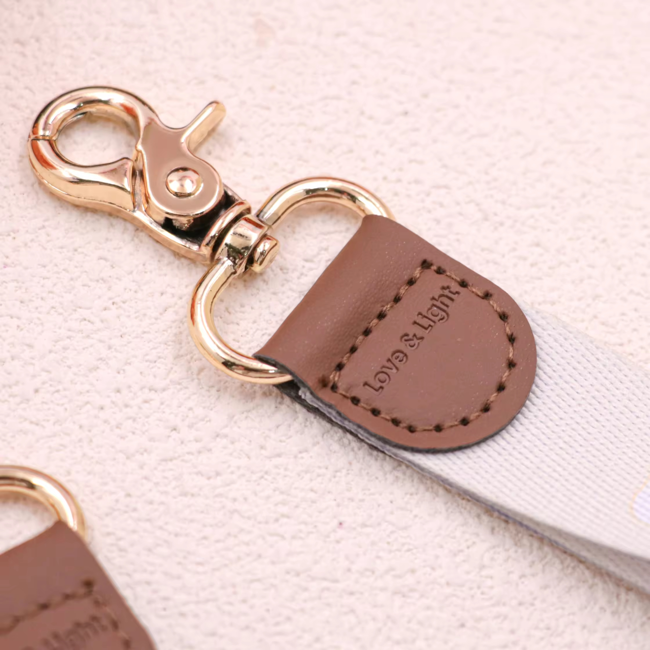 Custom Satin Leather Wrist Lanyard Keychain Image 2
