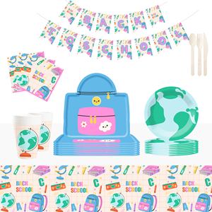 Platos, Vasos y Servilletas con Temática de Graduación DAMAI, Platos de Papel Desechables para Graduación, Artículos de Fiesta, Decoraciones, para 8 Personas - Product Image 1