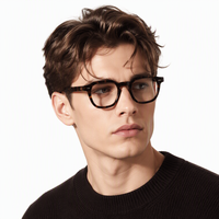 Montures de lunettes optiques rondes en acétate écaille de tortue vintage, lunettes rétro à monture épaisse en acétate, OEM ODM, logo personnalisé, vente en gros