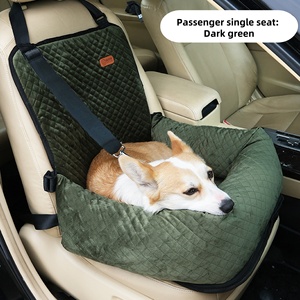 Siège de voyage pour chien de taille moyenne à grande, lit surélevé en coton pour chien, siège baquet avec motif uni pour les propriétaires d'animaux - Product Image 4