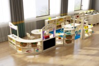 Meubles de classe pour maternelle Montessori moderne, en bois, tables et chaises pour enfants, écologiques et durables