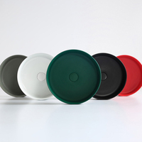 Lavabo rond coloré, lavabo noir mat, lavabo pour se laver les mains, lavabo en céramique, vasque de salle de bain