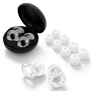 Bouchons <span class=keywords><strong>d</strong></span>'oreilles en silicone écologiques lavables avec paillettes, NRR23dB, embouts remplaçables pour concerts, sommeil, voyages, logo personnalisé - Product Image 2