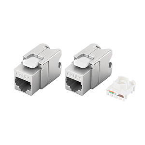 Nouvelle conception de prises Keystone sans outil blindées STP <span class=keywords><strong>Cat</strong></span>.<span class=keywords><strong>6A</strong></span> Cat6, module de prise Keystone sans outil, PoE++ - Product Image 1