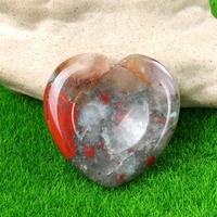 Pierre de méditation en agate naturelle en forme de cœur 40*40*9mm, pierre de poche pour le pouce et la paume, gemme de cristal