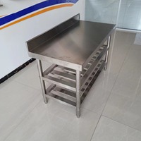 Table de travail à 3 niveaux, montage facile, sans soudure, installation rapide pour cuisine commerciale et restauration
