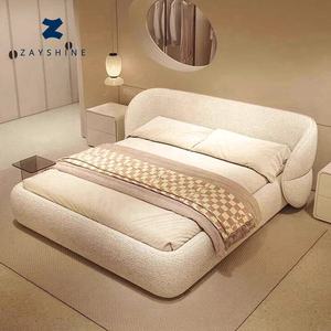 Cama Modular Zayshine de Lujo Moderna Francesa en Color Crema, para Recámara Principal, <span class=keywords><strong>1</strong></span>.8 Metros, Tamaño Grande, para Hotel o Villa, Cama Doble Suave - Product Image 1