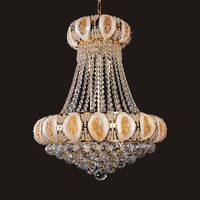 Lustre en verre de Murano LAITING, fleur de lotus, or, LED, salon, éclairage en cristal
