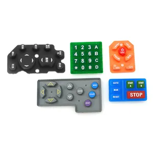 High Elastic Silicone Rubber Button Keypad Pad Black Silicone Keypad With Carbon Rubber Button
