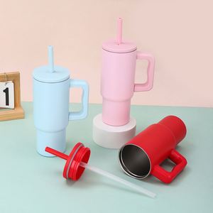 40oz H4.0 <b>Handle</b> Car <b>Travel</b> <b>Mug</b> Vacuum Tumbler Lid Straw Non-Slip Base ODM OEM Custom Color - Product Image 4