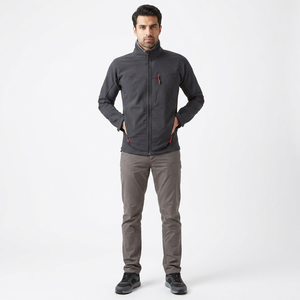 New Lightweight <b>Canvas</b> Softshell <b>Jacket</b> with Stand Collar Waterproof & Hooded Fully Customized Design <b>for</b> <b>Men</b> - Product Image 1
