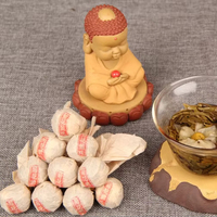 Teh Mentah Pu'er Yunnan dari Pohon Kuno Buatan Tangan Teh Mutiara Naga Krisan