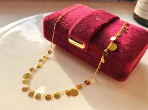 Chaîne de clavicule pour femme Xinfly en or 18 carats, longueur 45 cm, collier extensible rond en or AU750 pour anniversaire - Product Image 5