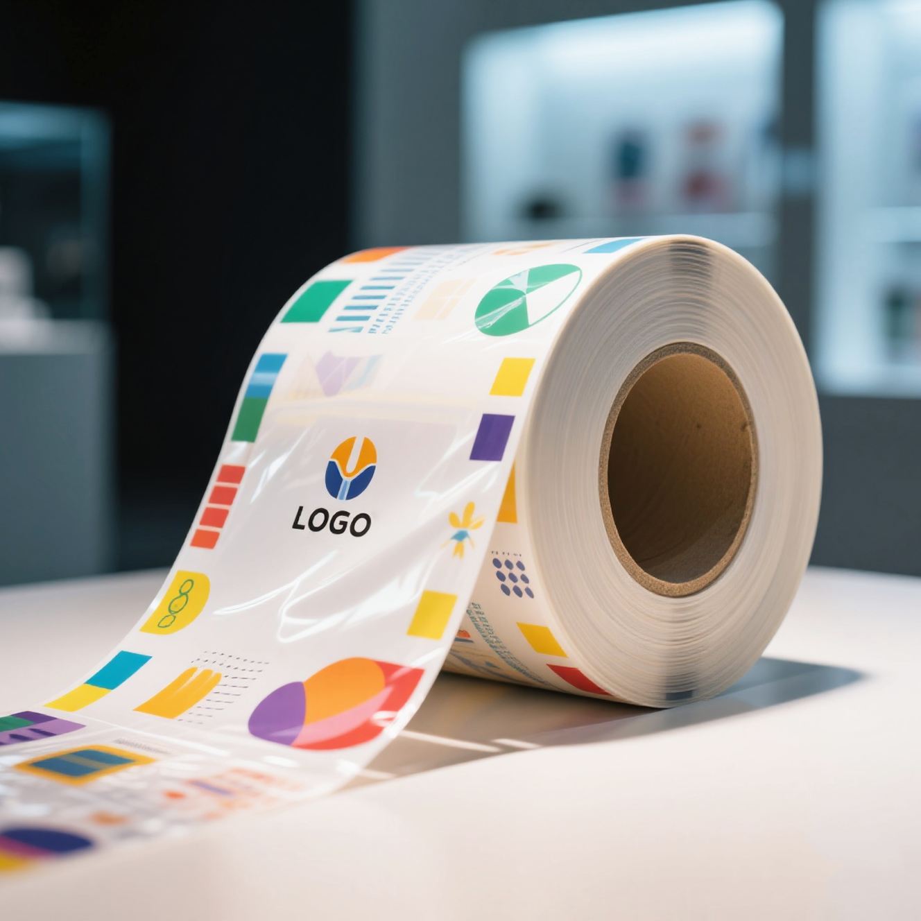 Custom Printed Food Grade Aluminum Foil Flexible Sachet Packaging Film Roll Your Logo for Snack Cookie Gummy Moisture Proof