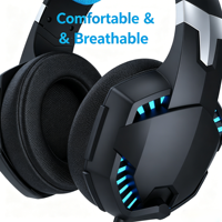 Nouveau Casque Gaming Filaire OEM/ODM 2027 avec Micro ENC, Casque Audio Supra-Auriculaire pour Ordinateur, Éclairage RGB, Faible Latence