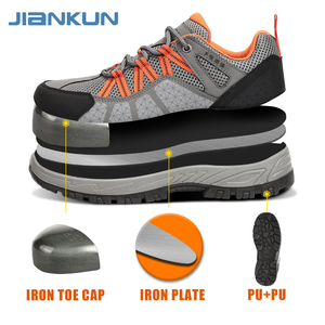 Zapatillas Deportivas de Moda para Hombre, Color Gris, con Puntera de Acero, Impermeables, Antideslizantes, para Trabajo en Fábrica, Construcción, Senderismo, Seguridad, para Verano - Product Image 2