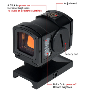 Quang kèm theo hệ thống <span class=keywords><strong>P</strong></span>-2 Red <span class=keywords><strong>Dot</strong></span> Sight phạm vi phản xạ với 1.54 ''quang trung tâm chiều cao gắn kết cơ Sở Combo - Product Image 4