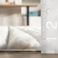 Tapis en fausse fourrure de lapin de haute qualité, fabriqué à la machine, adapté aux animaux domestiques, résistant aux taches, en polyester pur, antistatique, durable