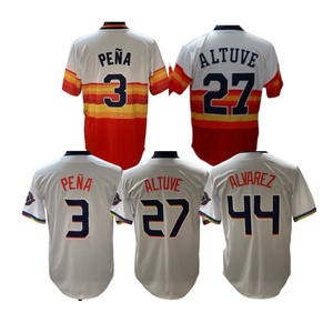 Nueva Camiseta de Béisbol Americana Cosida de Alta Calidad 2026, 27 <span class=keywords><strong>Jose</strong></span> Altuve, 44 Yordan <span class=keywords><strong>Alvarez</strong></span>, 3 Jeremy Pena - Product Image 4