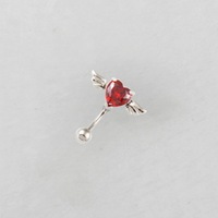 Nouvelle mode accessoires corporels acier inoxydable Zircon coeur ventre anneau ailes barre incurvée femmes percé nombril ongles