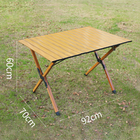Table basse moderne en tube d'acier, ensemble de table à manger avec 4 chaises, table pliante d'extérieur pour camping, pique-nique et événements