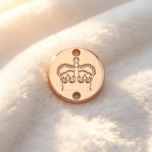 Custom Engraved Brand <b>Name</b> Metal <b>Tags</b>, Decorative Metal Logo Labels for <b>Clothing</b> & Leatherwear - Product Image 1
