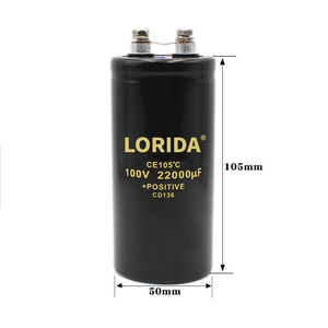 Lorida Chất lượng cao vít tụ 100000UF 12000UF 33000UF 10000uf 15000UF 22000UF 100V tụ điện điện phân - Product Image 2