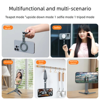 Soporte Magnético Plegable para Teléfono con Trípode |   Diseño de Gancho Mantis de Aleación de Aluminio |   Soporte de Expansión Magnético de Doble Cara + Soporte para Dispositivos Fríos