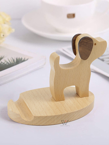 Gran oferta figurita tallada soporte de mesa portátil Universal lindo juguete Universal hecho a mano madera teléfono móvil soporte para teléfono móvil - Product Image 2