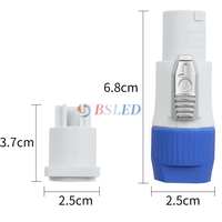 Connecteurs d'alimentation AC circulaires DIN 3 broches 250V 20A Nac3mpa verrouillables Neutrik pour éclairage de scène et écran LED