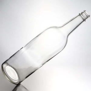 Botella de Vidrio Redonda de 1000 ml de la Mejor Calidad, Base Delgada con Hombro Plano para Vodka, Ginebra y Whisky - Product Image 2