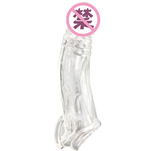 Hot Sale Crystal Kondome sind wieder verwendbare und ausziehbare männliche Penis kondome Adult Sex Toys - Product Image 2