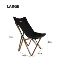 Chaise de plage pliante en bois de style moderne de haute qualité Mountainhiker, chaise de camping papillon