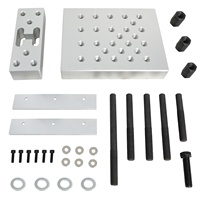 HTL Kit d'outils universel pour presse à colonne hydraulique, avec plaques de support, pour la réparation de carrosseries automobiles, le démontage et l'installation de roulements et de bagues